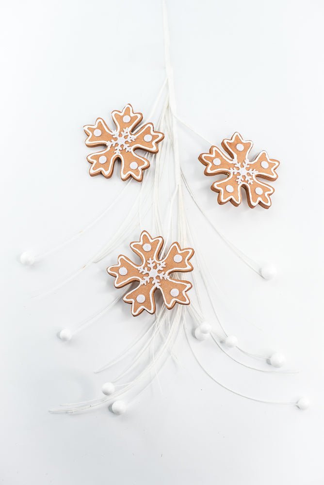 28" Gingerbread Snowflake Spray - Greenery Market86450BN