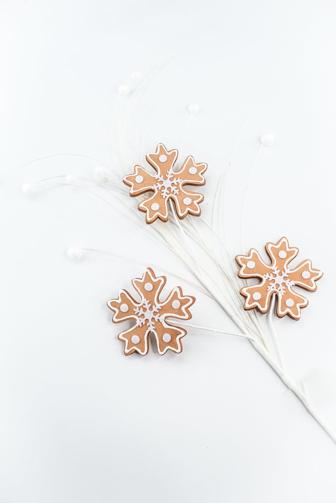 28" Gingerbread Snowflake Spray - Greenery Market86450BN