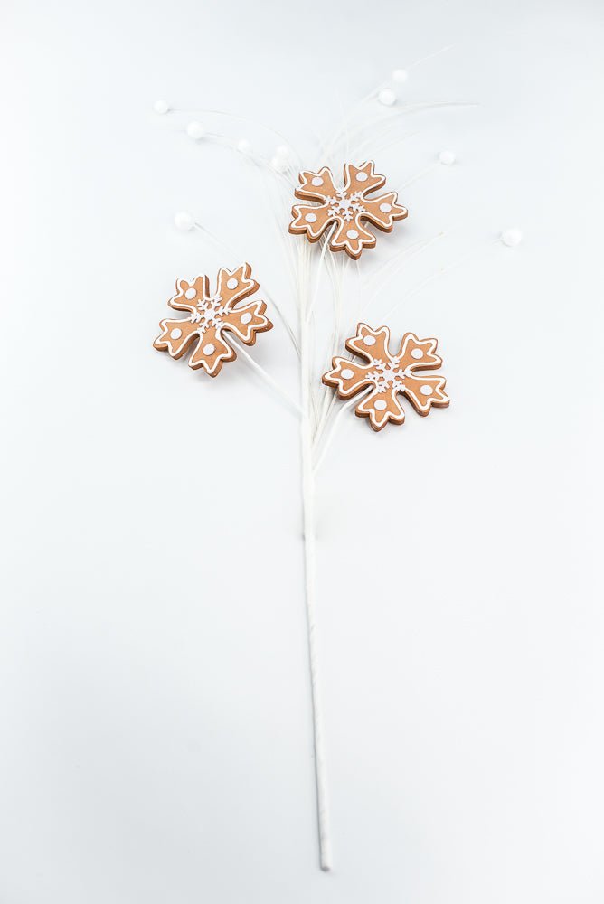 28" Gingerbread Snowflake Spray - Greenery Market86450BN