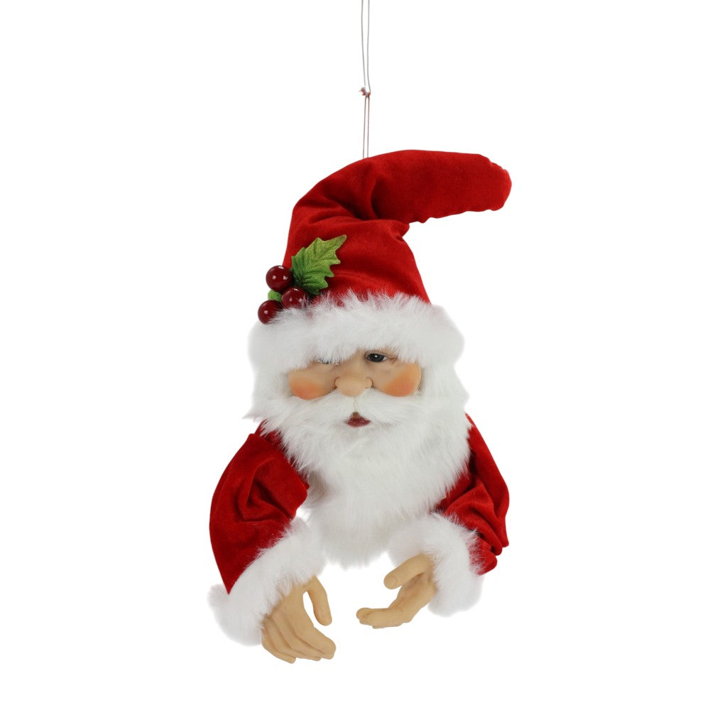 Artificial Red & White Santa With Arms - 16"
