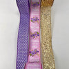 Purple Mother’s Day floral bow bundle x 3 wired ribbons