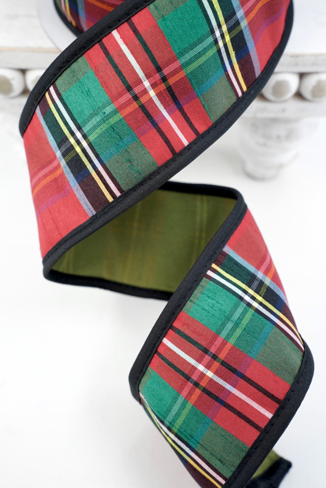 John Mark, Royal Stewart Plaid Dupion Wired Ribbon - 2.5"