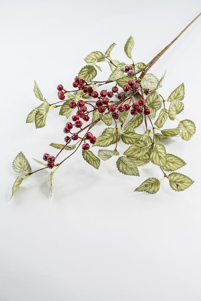 32" Frosted Viburnum Berry Spray - Greenery Market40377