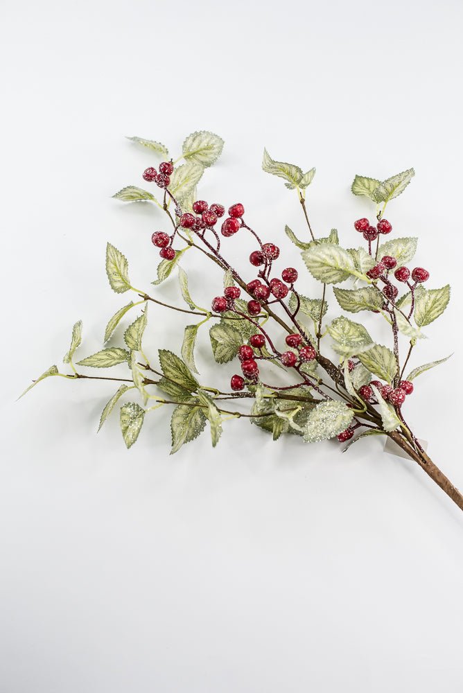 32" Frosted Viburnum Berry Spray - Greenery Market40377