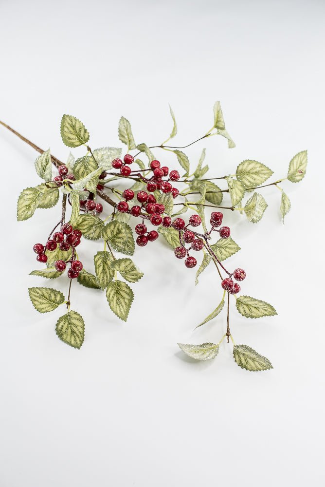 32" Frosted Viburnum Berry Spray - Greenery Market40377
