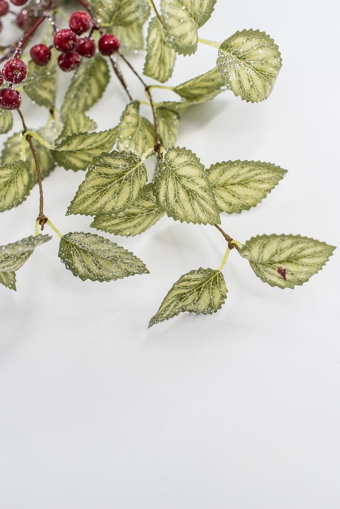 32" Frosted Viburnum Berry Spray - Greenery Market40377