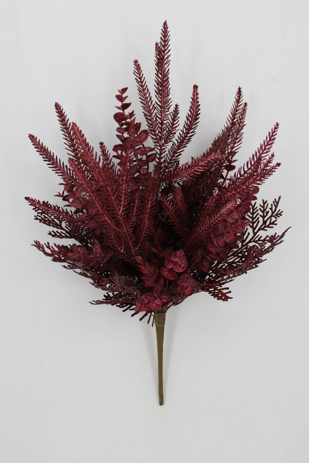 Artificial Burgundy Mixed Leaf & Berry Bush - 22"
