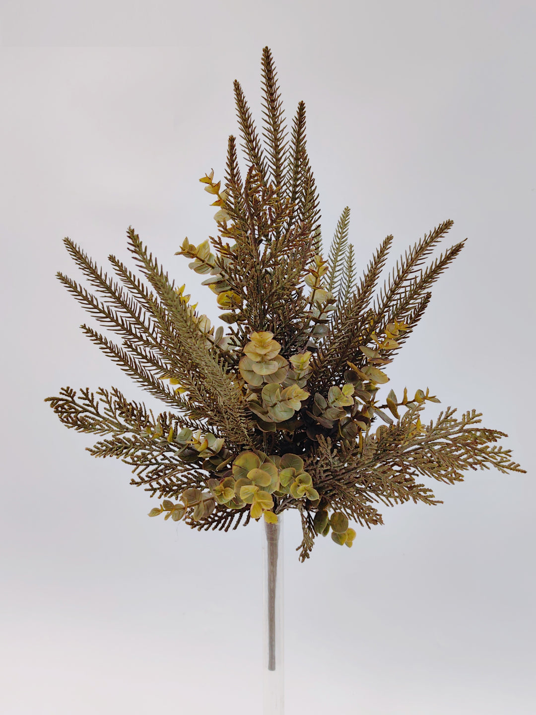 Artificial Green & Yellow Mixed Leaf & Berry Bush - 22"