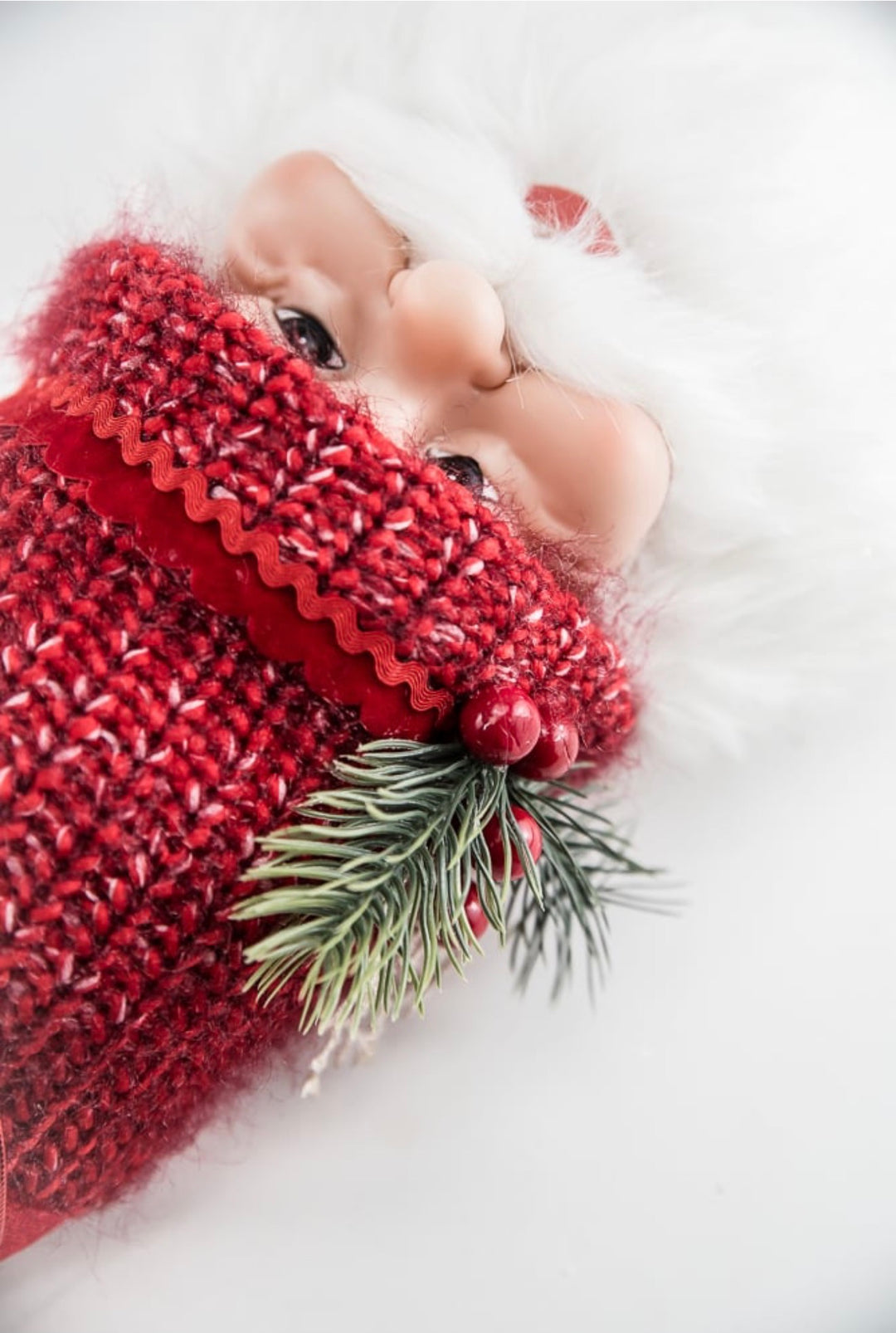 Red Santa Face Ornament - 20"