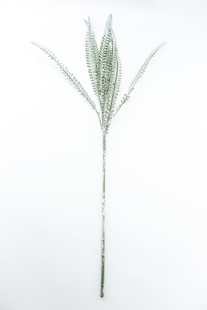 Artificial Frost Leaves Spray - 32"