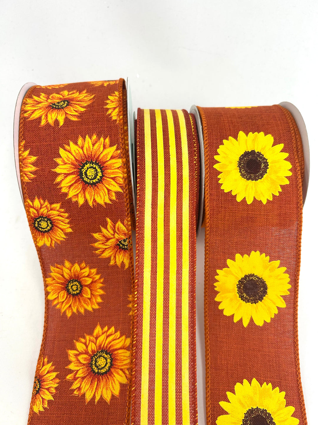 Rusty Sunflower Bow Bundle x 3 Ribbons