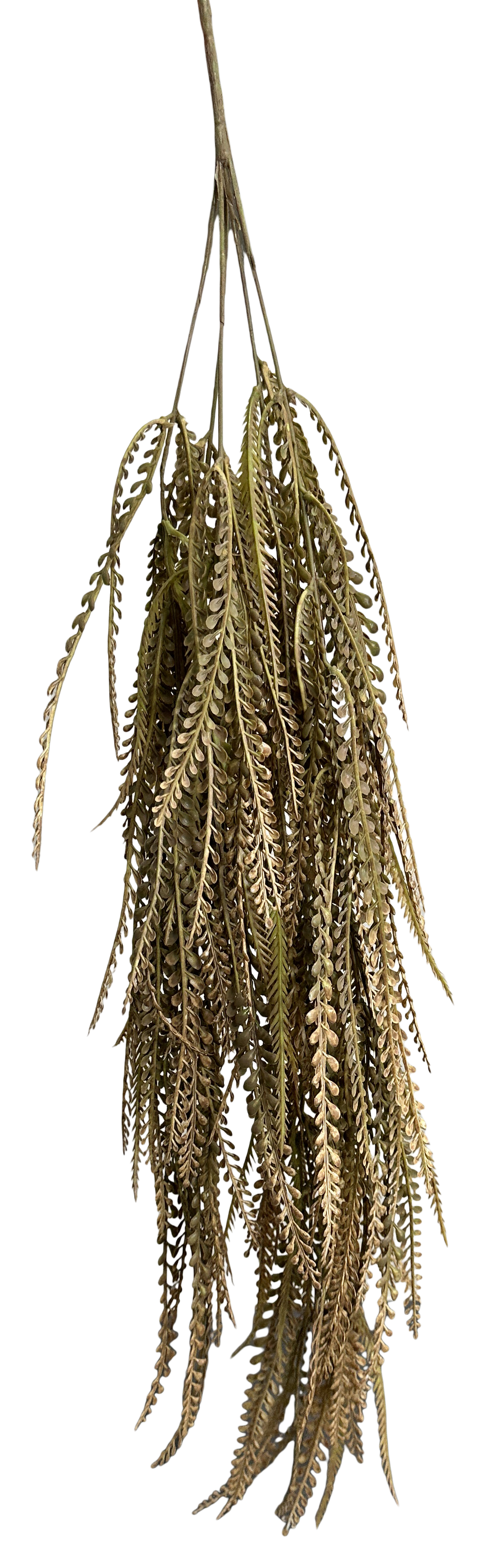 Artificial Beige & Brown Leaves Hanging Bush - 36"