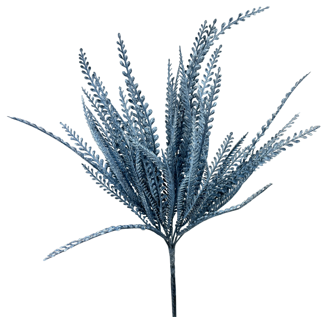Artificial Blue Leaves Bush - 20"
