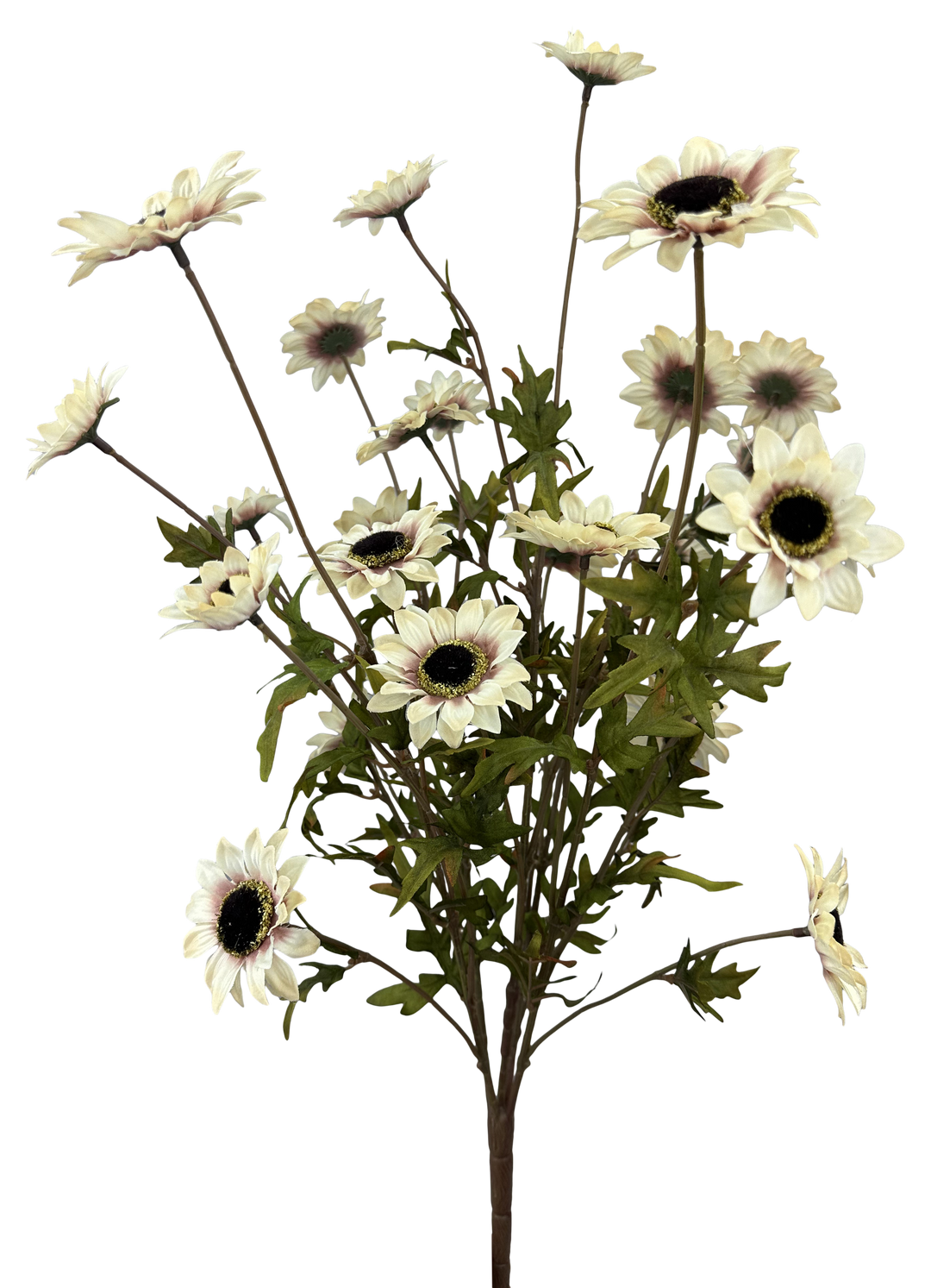 Artificial Beige Sunflower Bush - 25"
