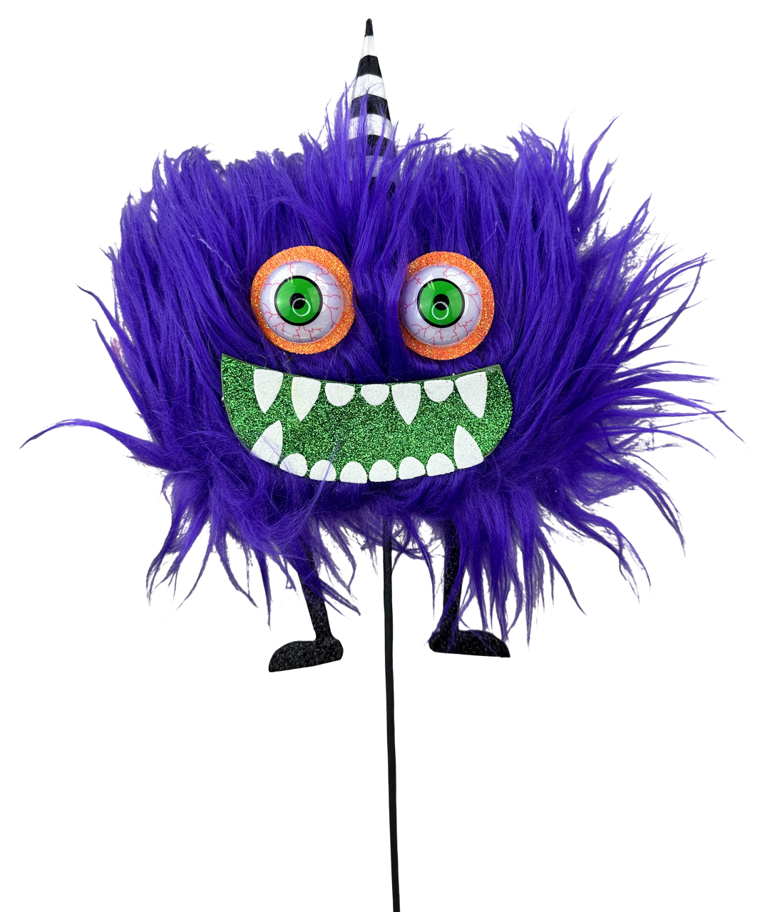 Artificial Purple Furry Monster Spray - 21"