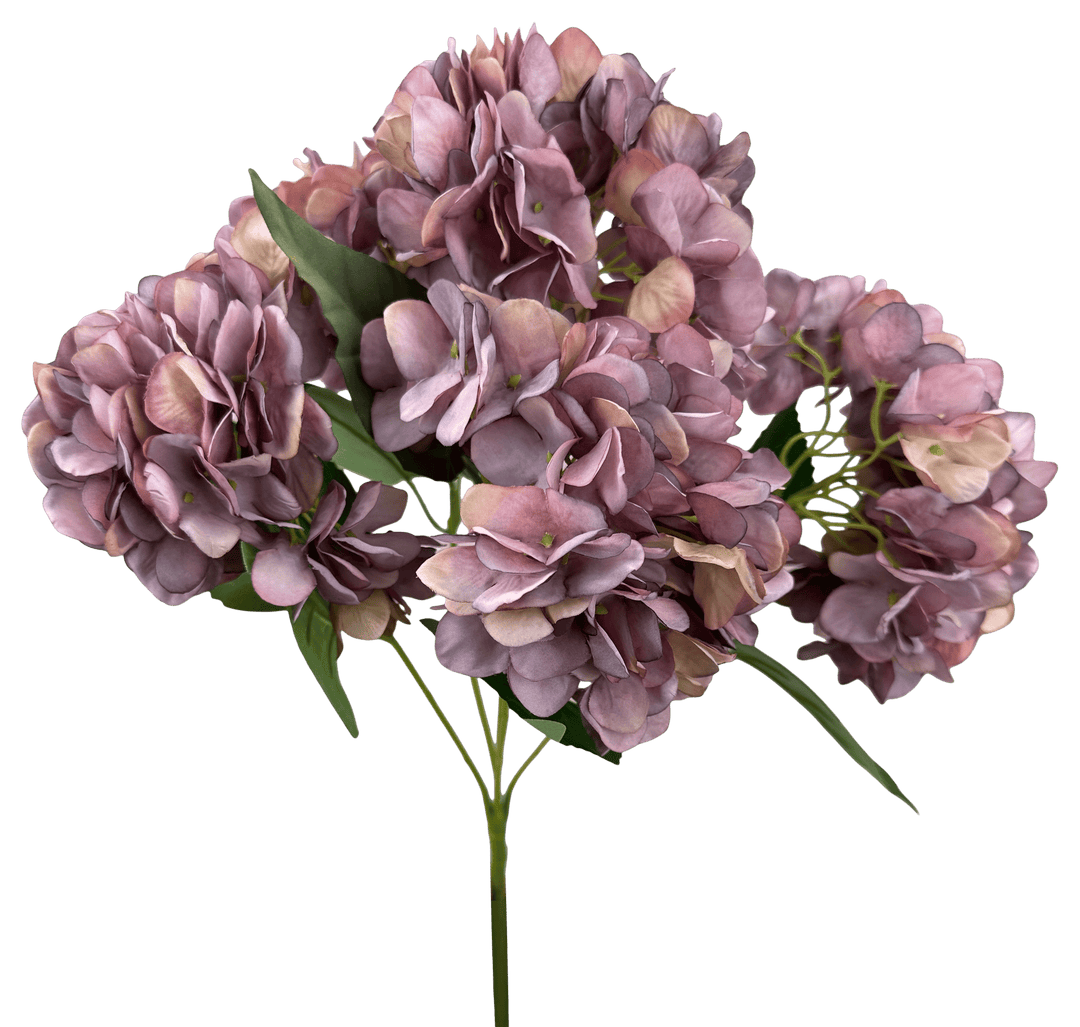 Artificial Mauve Hydrangea Bush - 19"