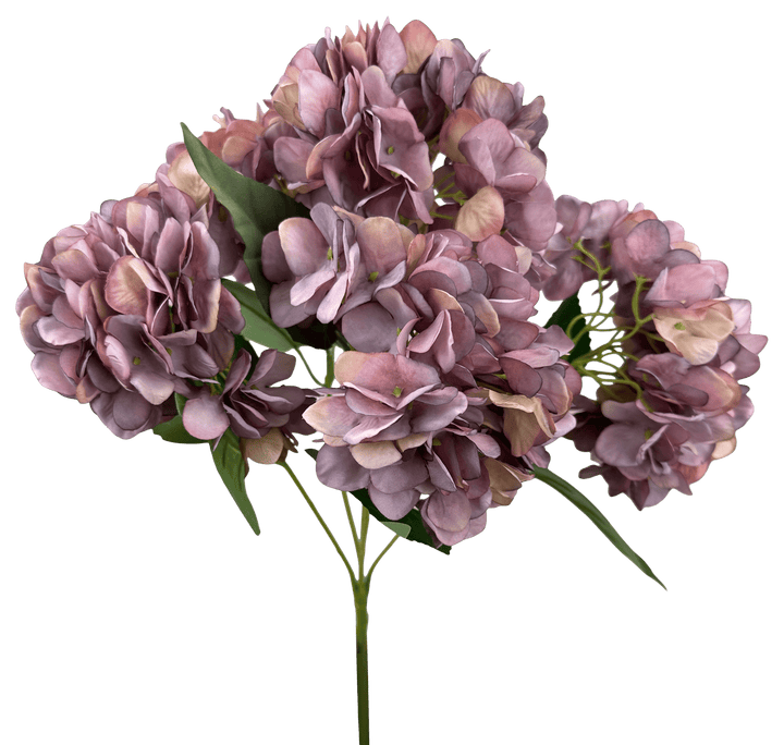 Artificial Mauve Hydrangea Bush - 19"