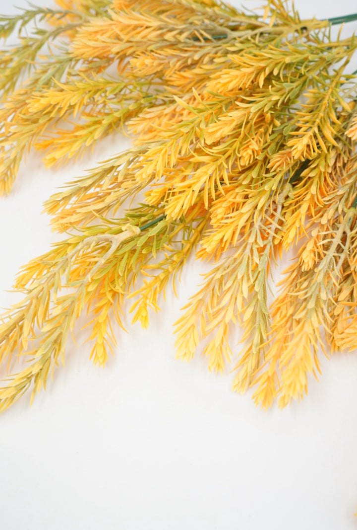 Artificial Greenery bush - yellow orange tips
