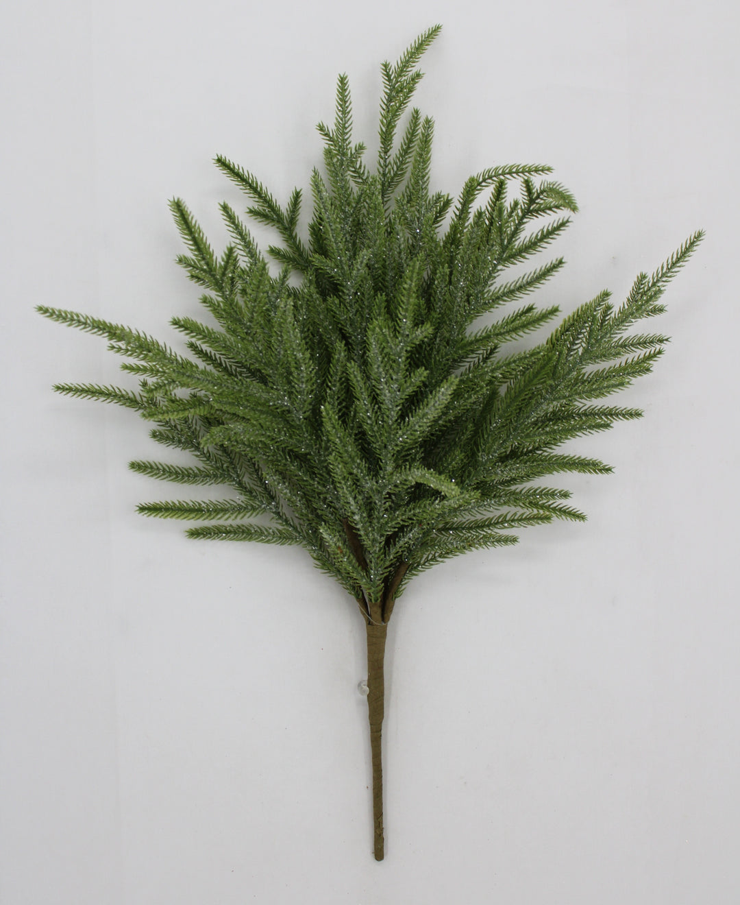 Artificial Light Green Frosted Norfolk Pine Bush - 22"