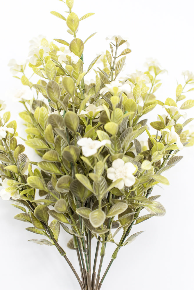 Artificial Cream Filler Bush - 16"
