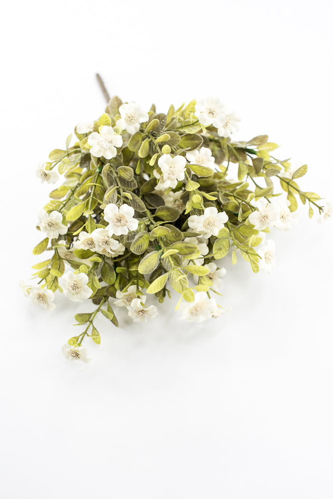 Artificial Cream Filler Bush - 16"