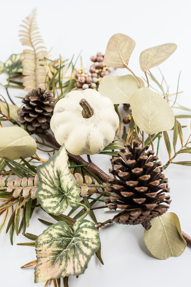 Fall mixed foliage & pumpkin spray