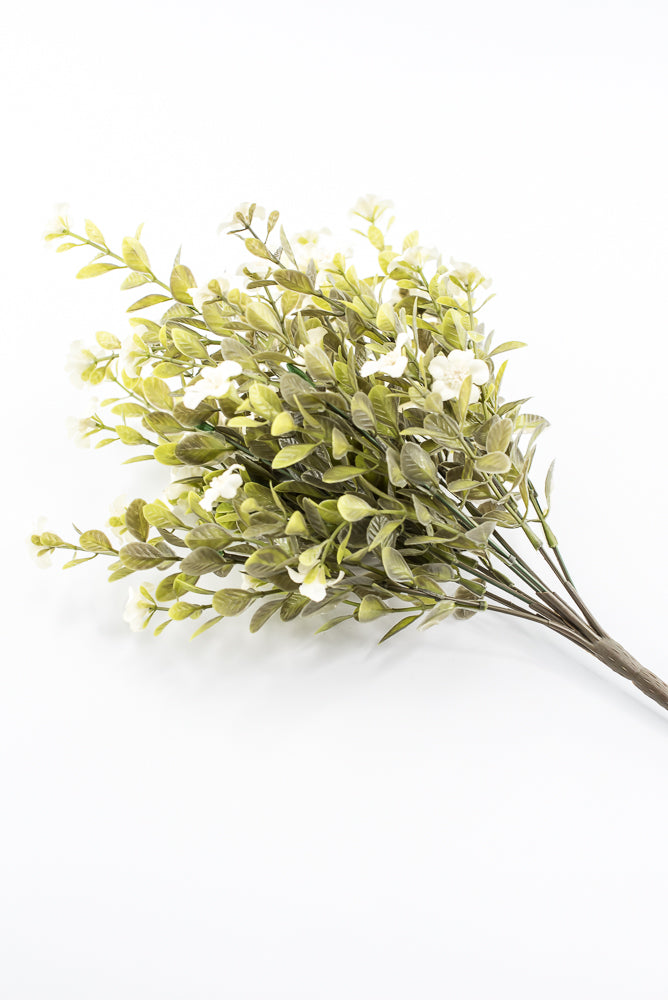 Artificial Cream Filler Bush - 16"