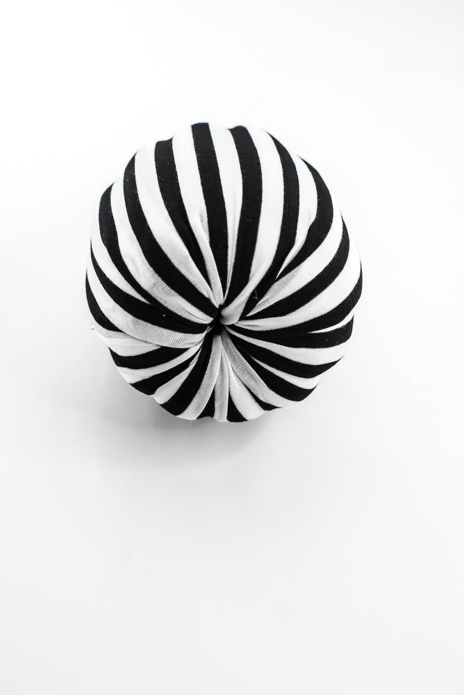 8" Black and White Stripe Decor Pumpkin - Greenery MarketSeasonal & Holiday Decorations57270BKWT