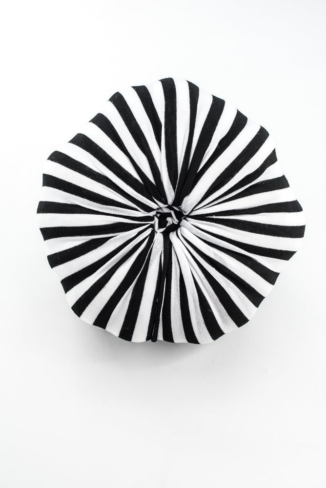 8" Black and White Stripe Decor Pumpkin - Greenery MarketSeasonal & Holiday Decorations57270BKWT