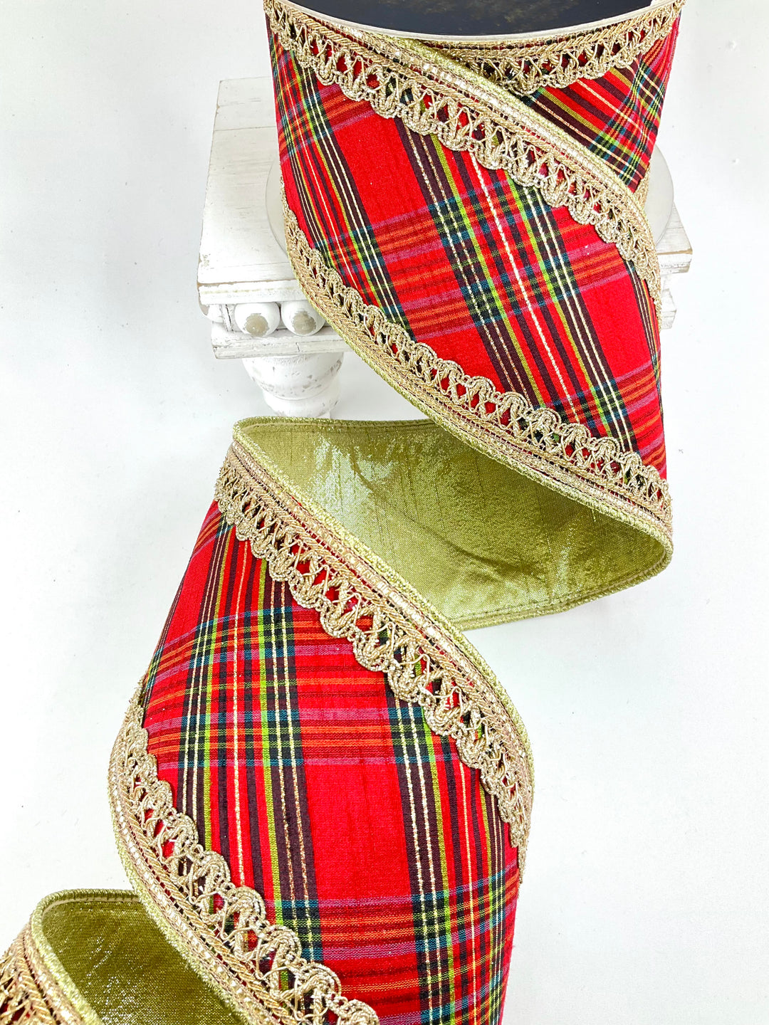 Multi Regal Plaid Farrisilk Wired Ribbon - 4"