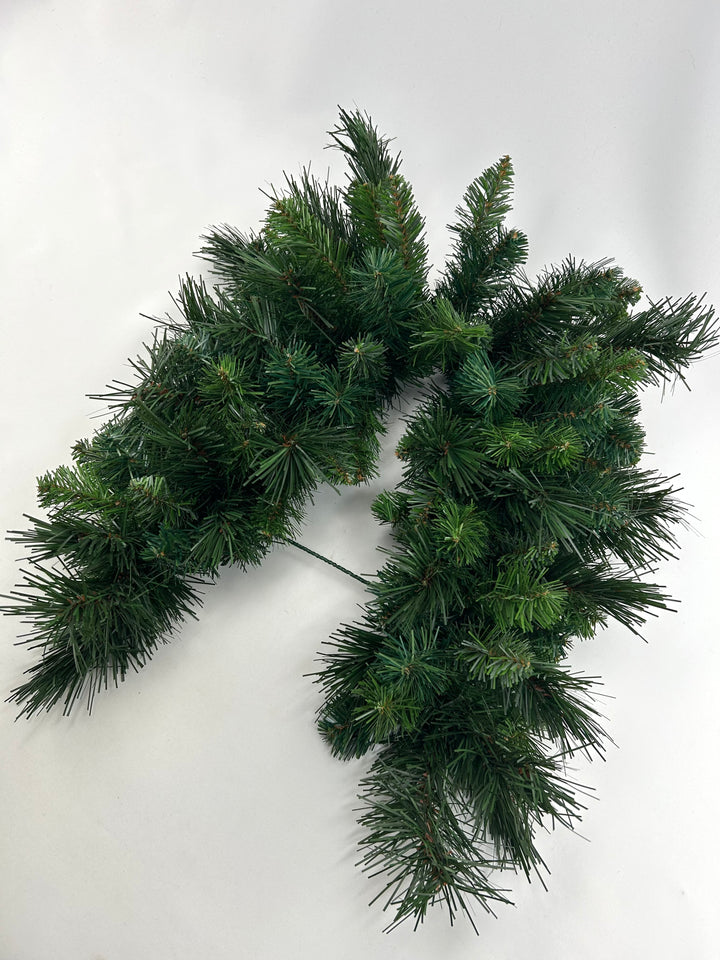 Green Deluxe Evergreen Mailbox Pine Swag - 36"