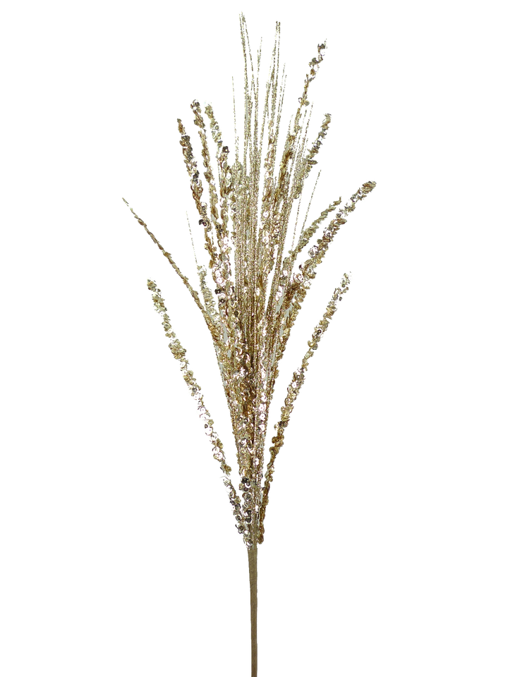 Artificial Champagne Glitter Spray - 34"