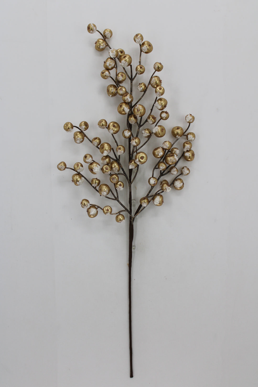 Artificial Gold Mini Crabapple Spray With Snow - 30"