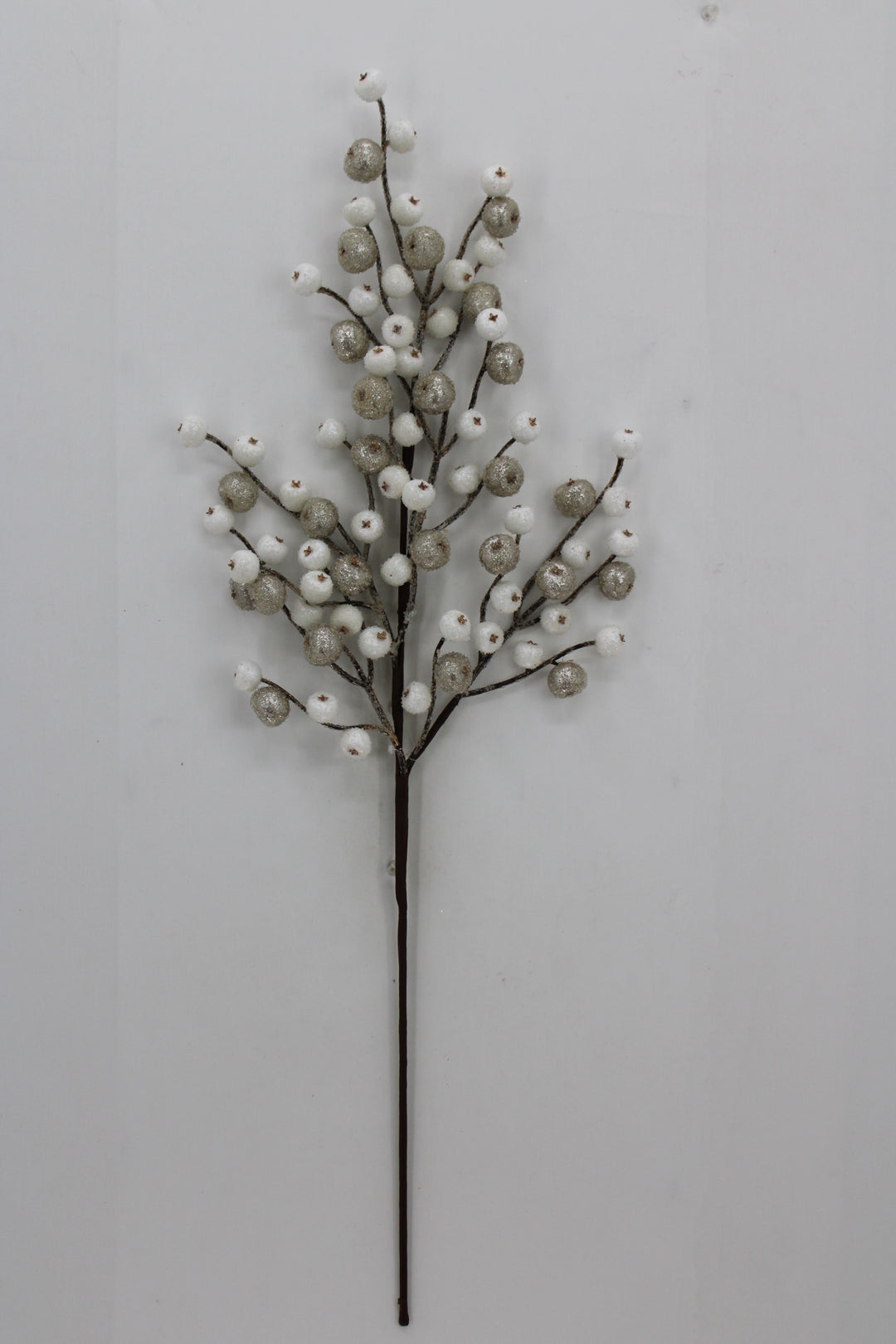 Artificial Champagne & White Mini Crabapple Spray - 30"