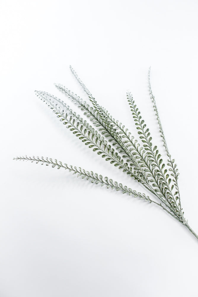Artificial Frost Leaves Spray - 32"