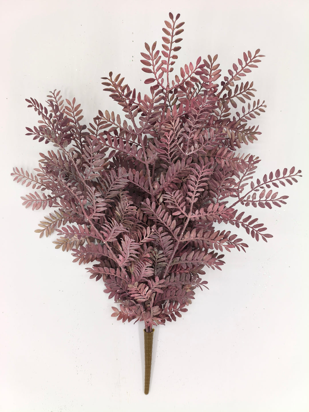 Artificial Purple Plastic Fern Bush - 20"