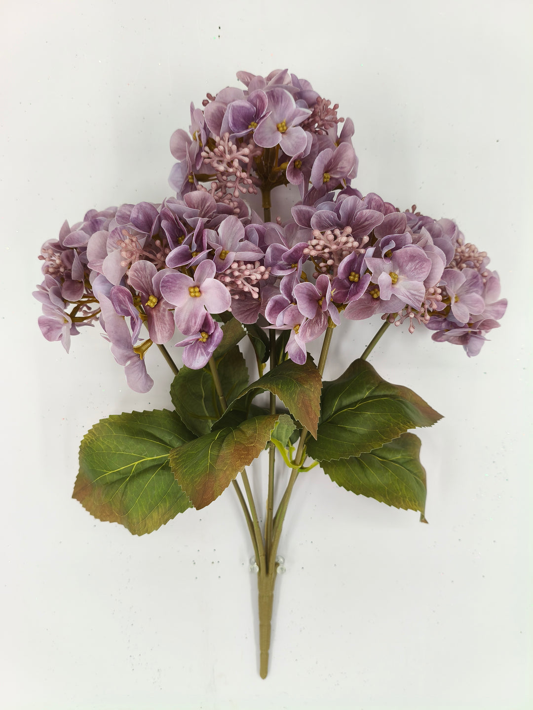 Artificial, Lavender, Hydrangea Bush - 17"