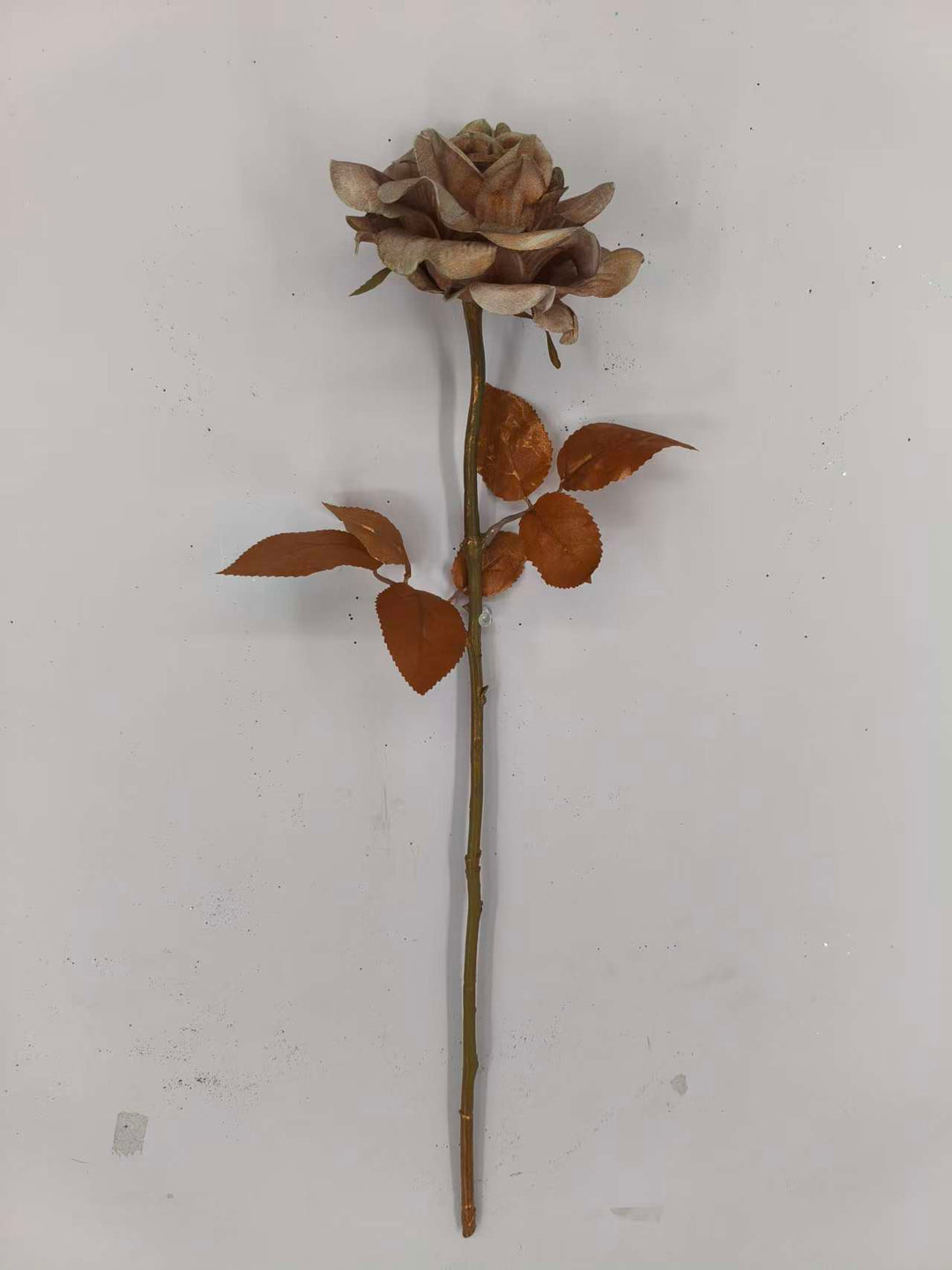 Artificial Copper Single Rose Stem - 23"