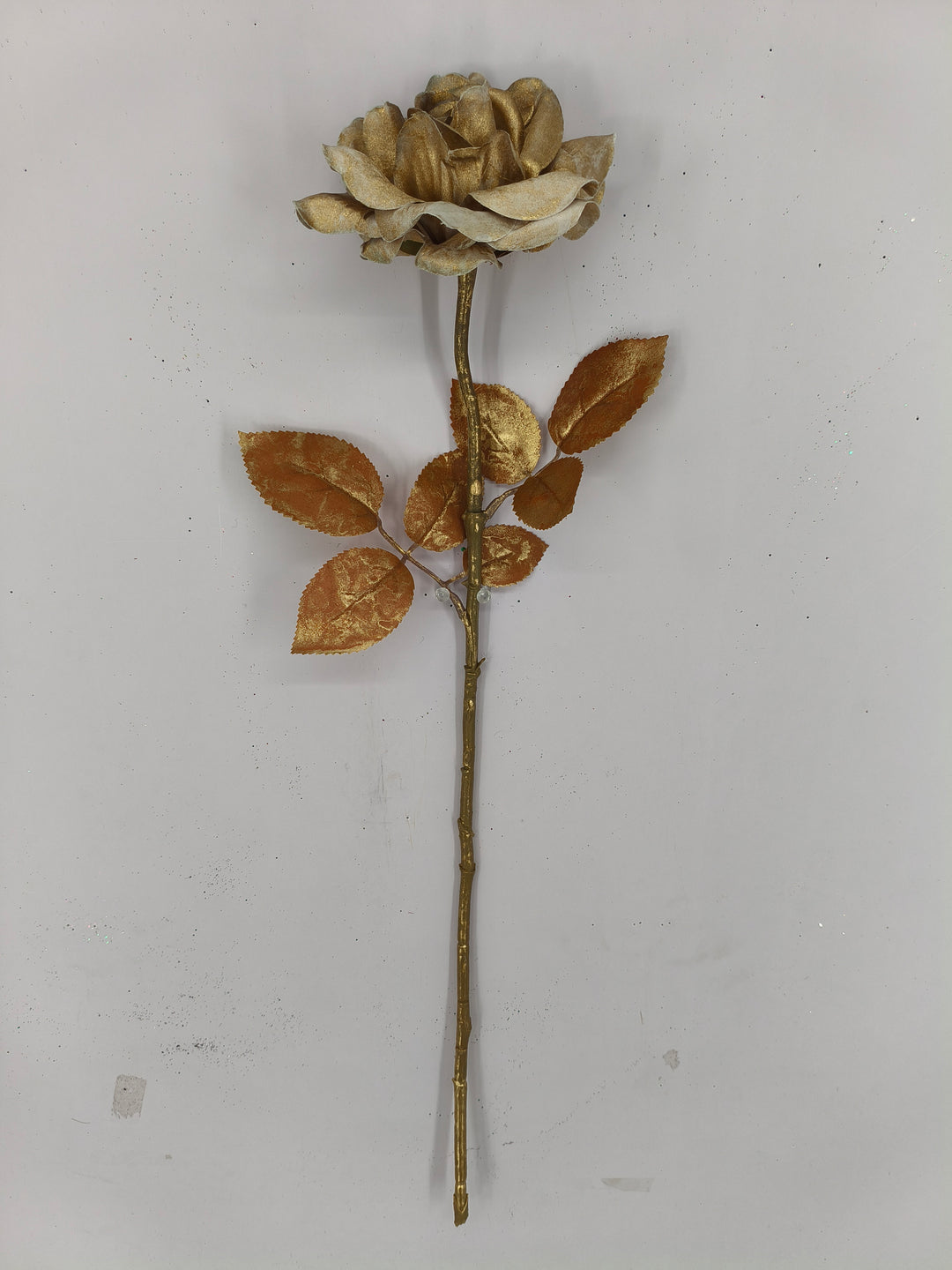 Artificial Gold Single Rose Stem - 23"