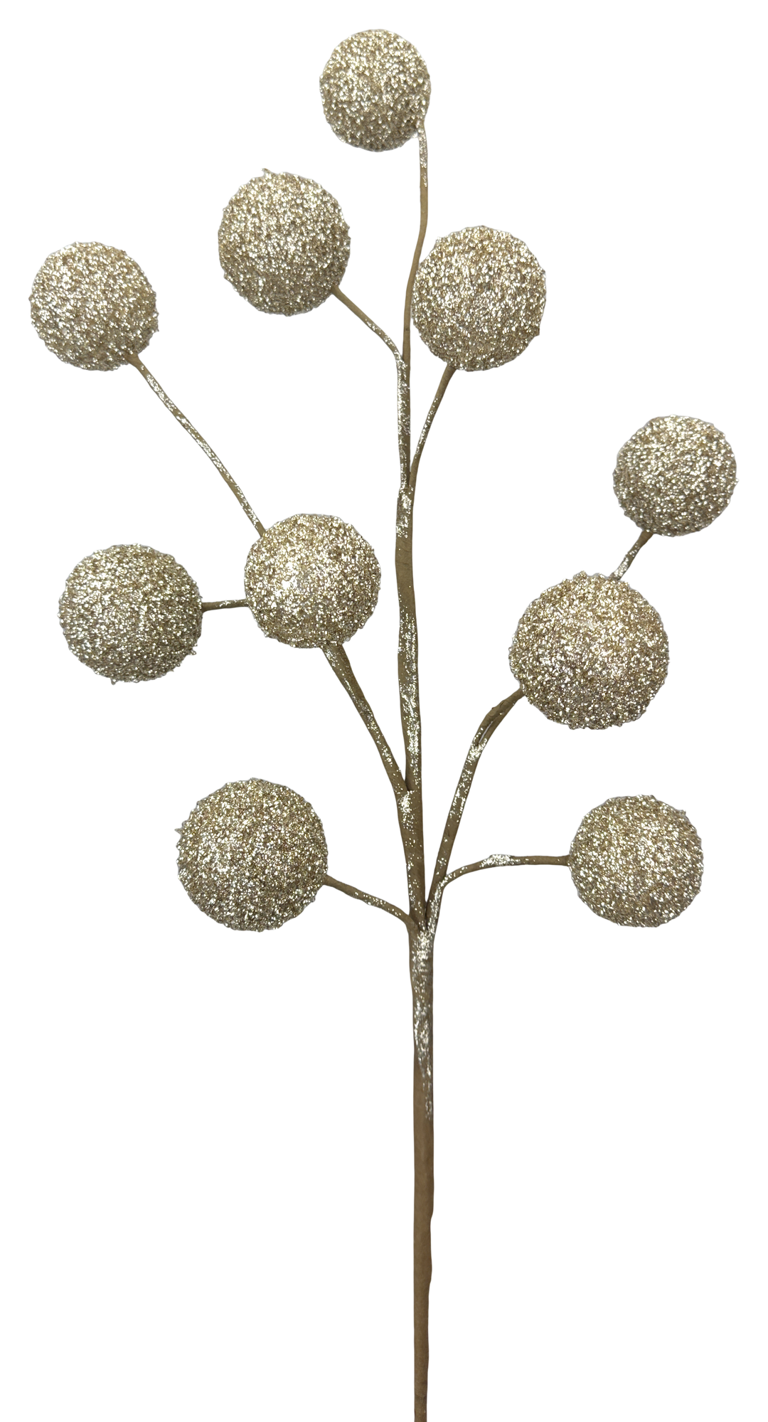 Artificial Champagne Sparkly Ball Spray - 26"
