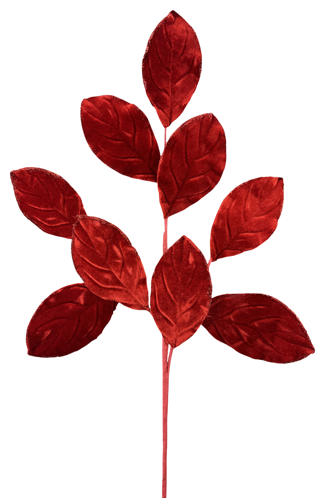 Artificial Red Velvet Magnolia Leaves Spray - 30"