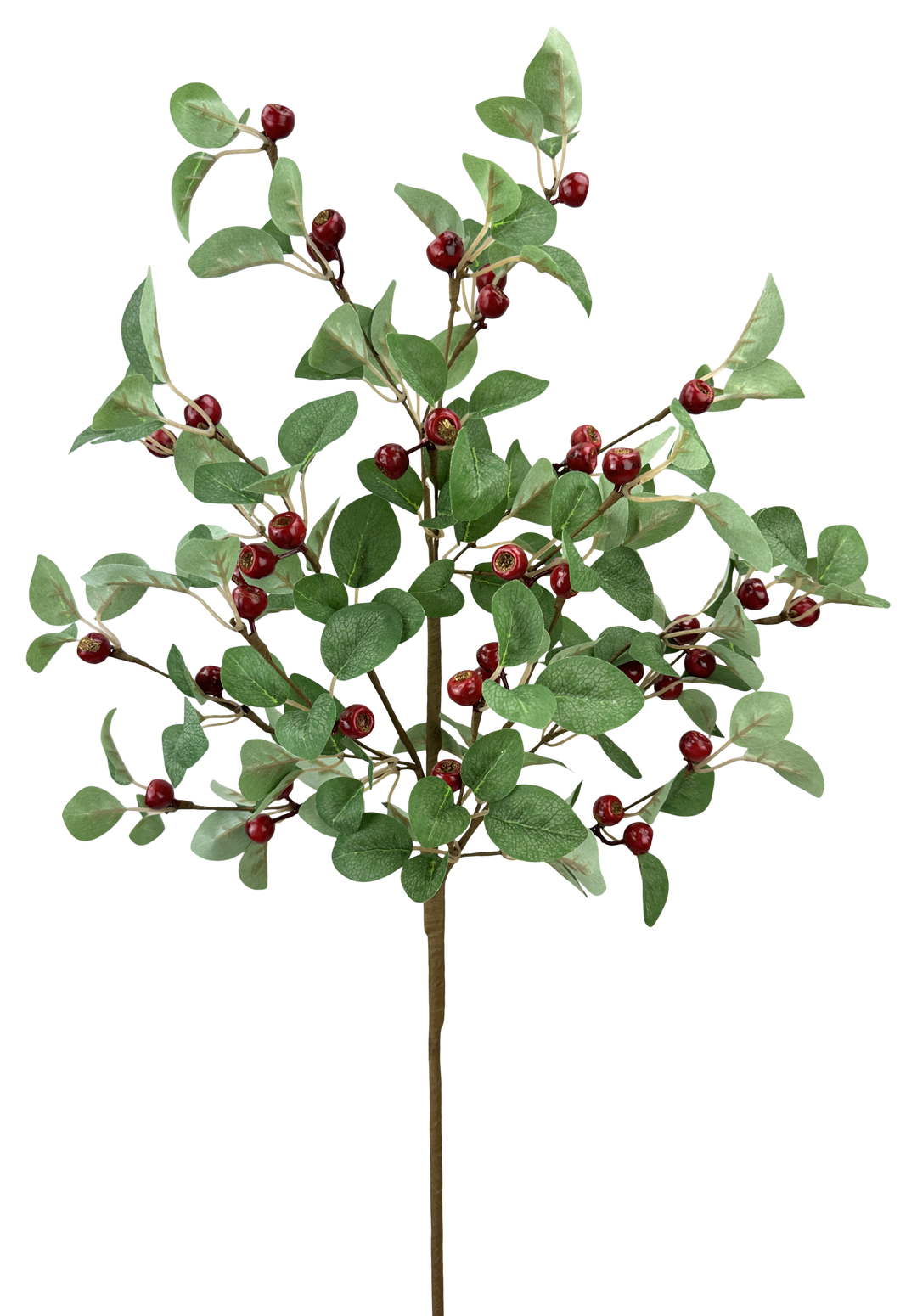 Artificial Red & Green Eucalyptus Berry Spray - 28"