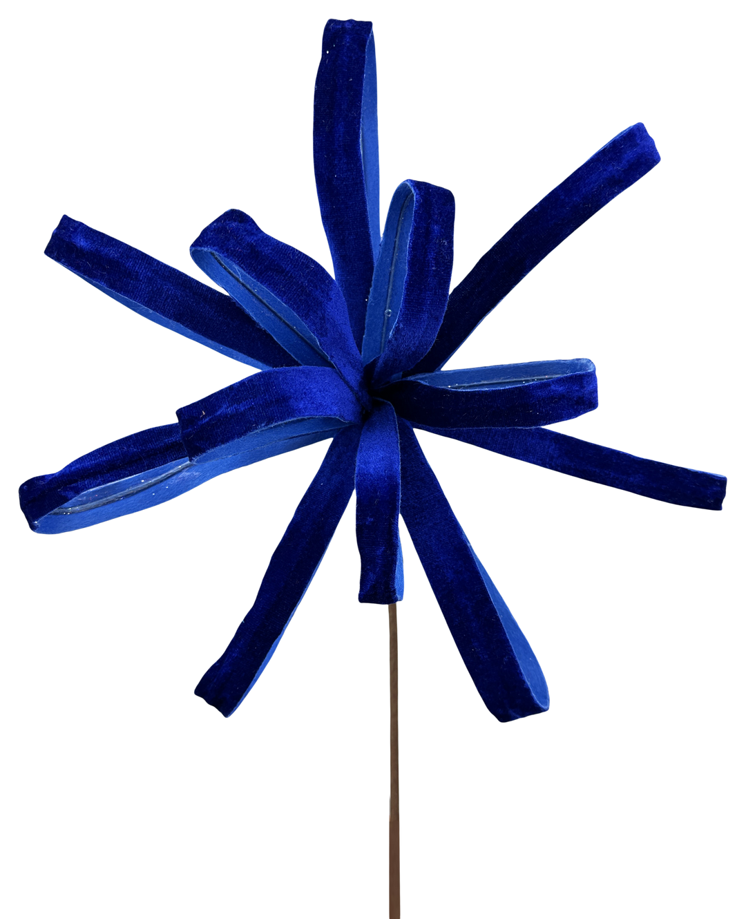 Artificial Blue Looped Flower Stem - 12"
