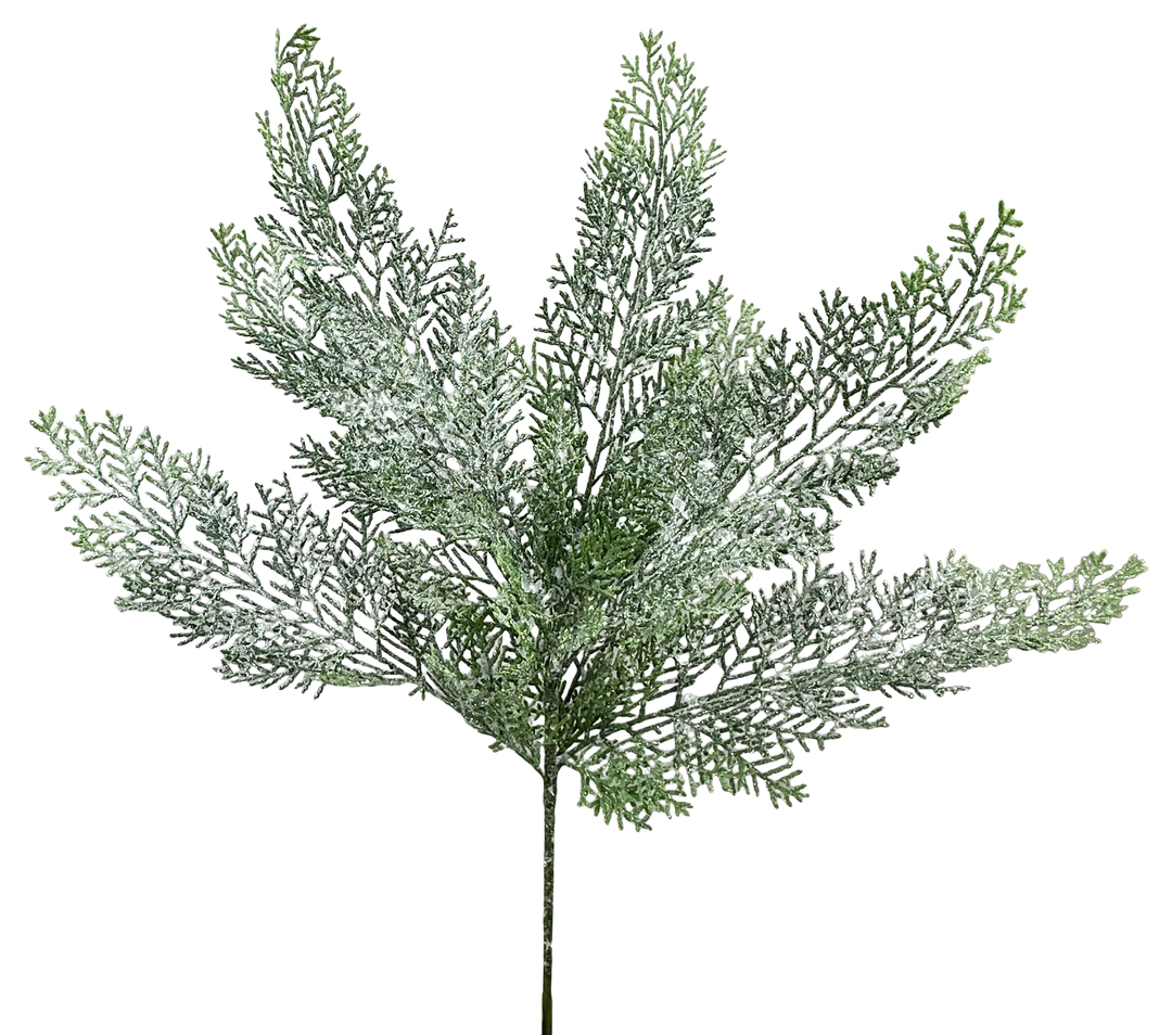 Artificial Ice Cedar Bush - 22"