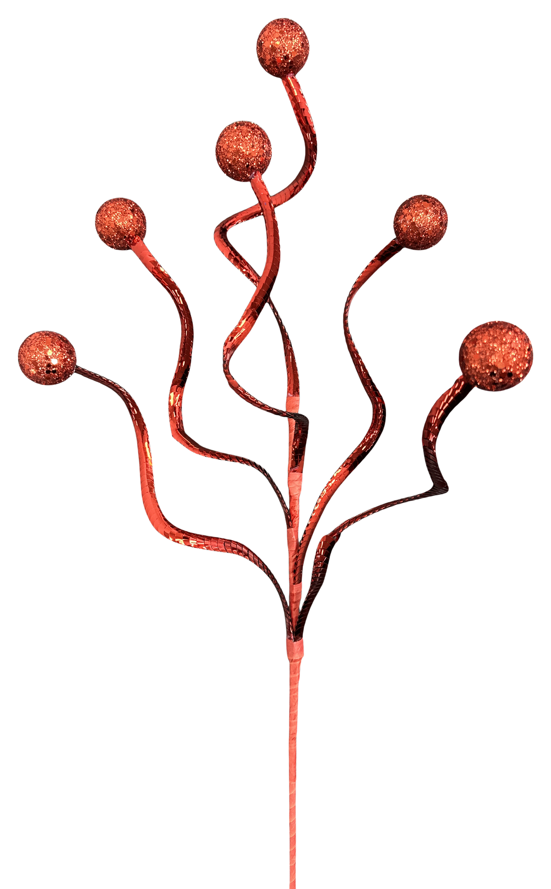 Artificial Red Ball Spring Spray - 25"