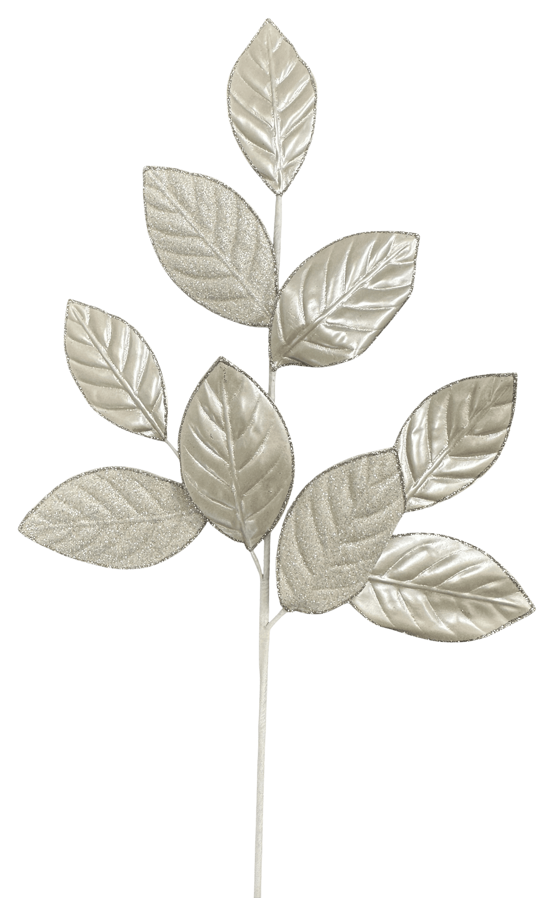 Artificial Ivory Magnolia Leaves Spray - 28"