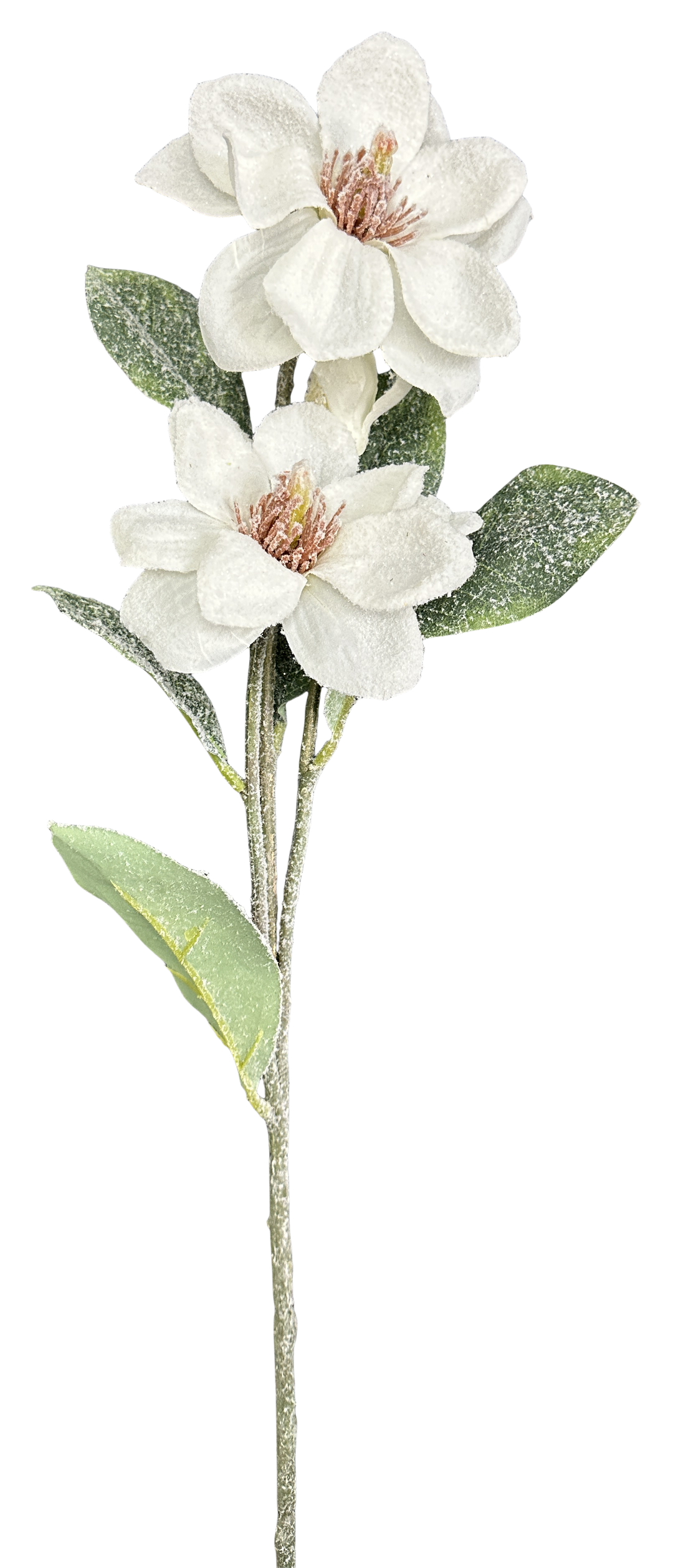 Artificial Snow Magnolia Spray - 30"