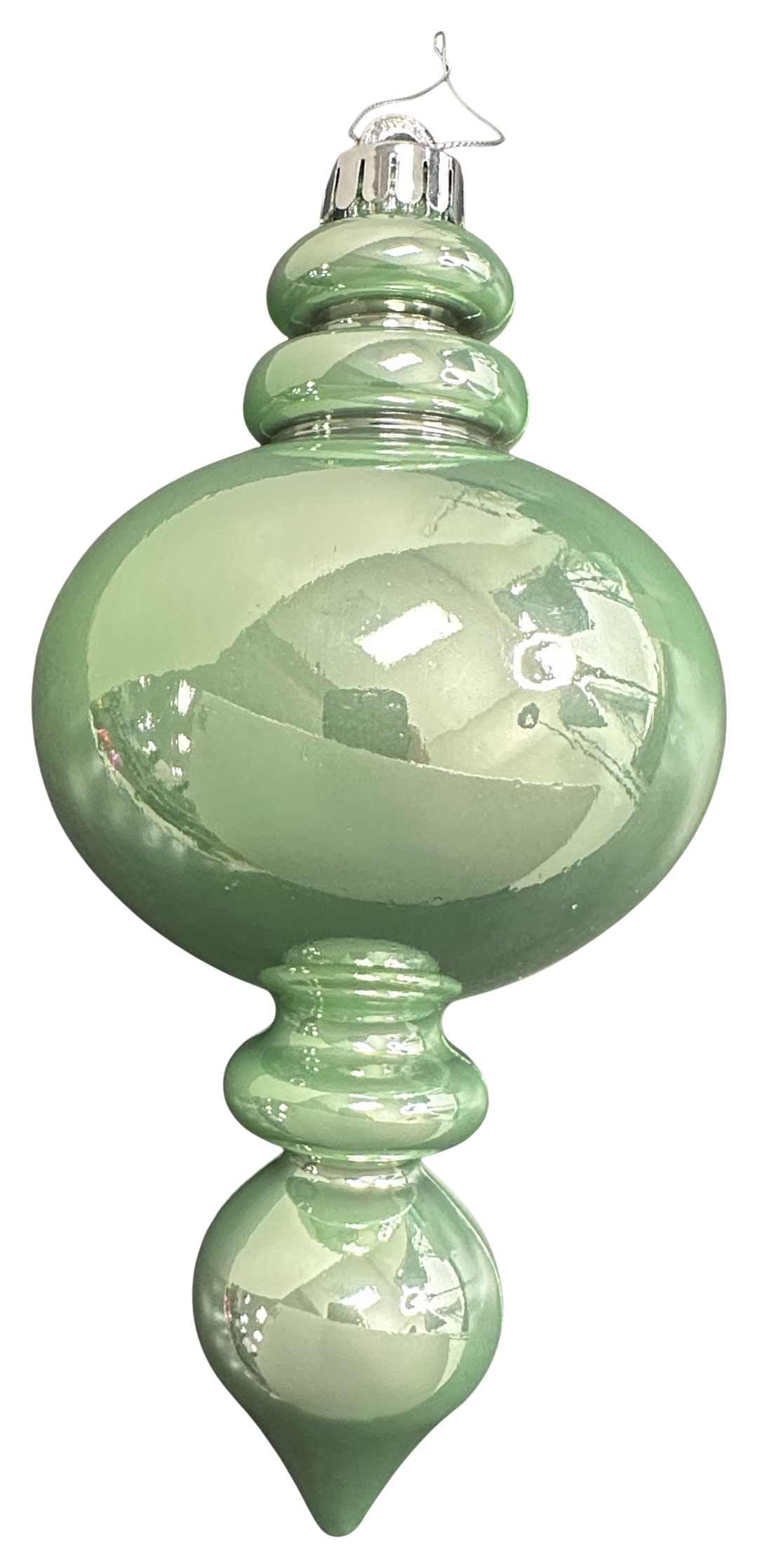 Mint Ornament Pearlescent Finial - 9"