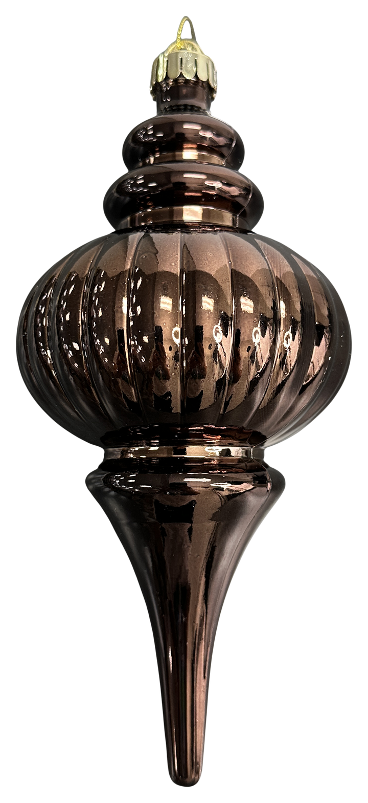 Brown Ornament Metallic Finial - 10"