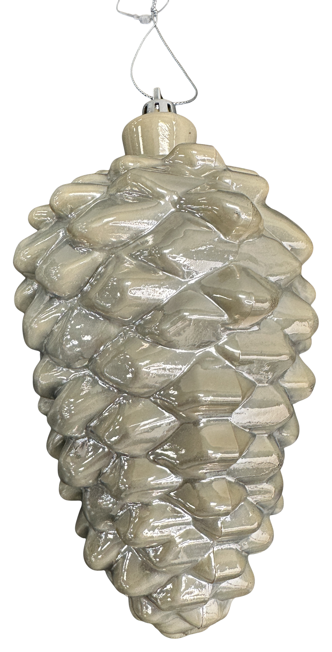 Pewter Ornament Pearlescent Pinecone - 6"